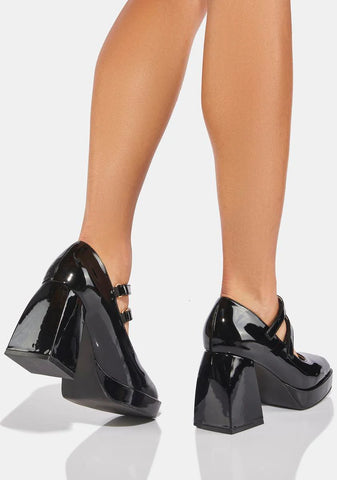 Dark You Show Off Block Heels