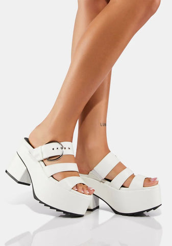 Triple Strap Platform Sandals