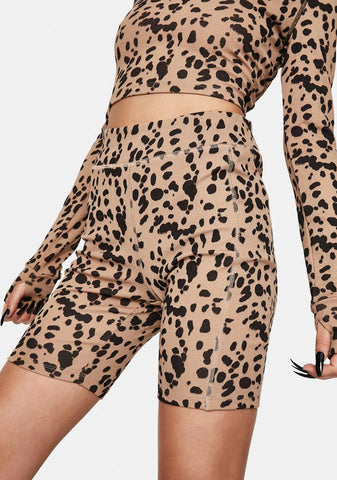 Animal Print Bike Shorts