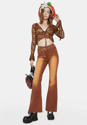 Acoustic Heartbeat Denim Flares