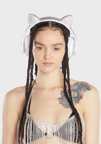 Billionaire Bling Cat Ear Headphones
