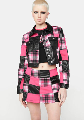 Scream And Shout Patchwork Skirt