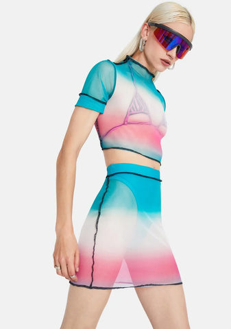 Attention Needed Mini Skirt Set