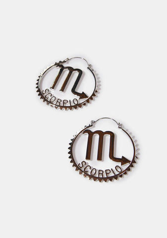 Reppin' Scorpio Hoop Earrings