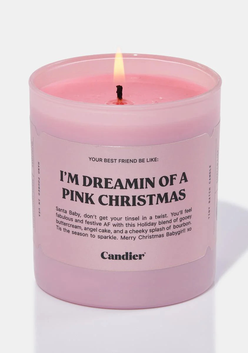 Pink Christmas Candle