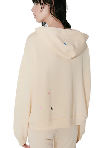 Starlet Embroidery Zip Hoodie