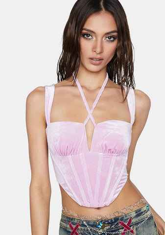 Magic Breathe Me In Velvet Corset Top