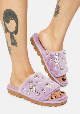 Lilac Under The Sky Jeweled Slides