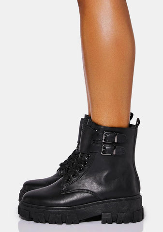 Suit Yourself Buckle Ankle Boots