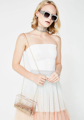 All That Glitterz Clear Clutch