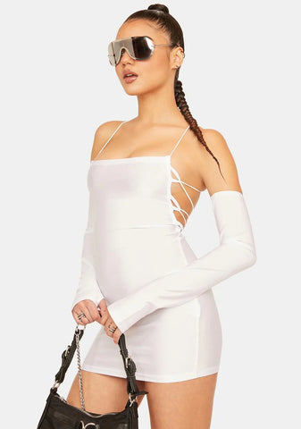 Send A Message Satin Mini Dress