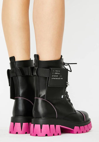 Purple Banshee Combat Boots