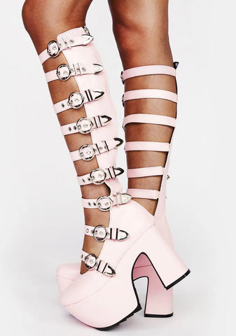 Almighty Platform Knee High Boots