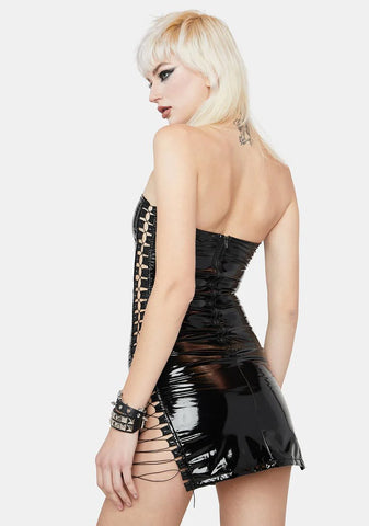 Night Real Desire Lace-Up Mini Dress