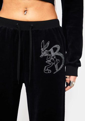 What's Up Doc Velour Track Pants