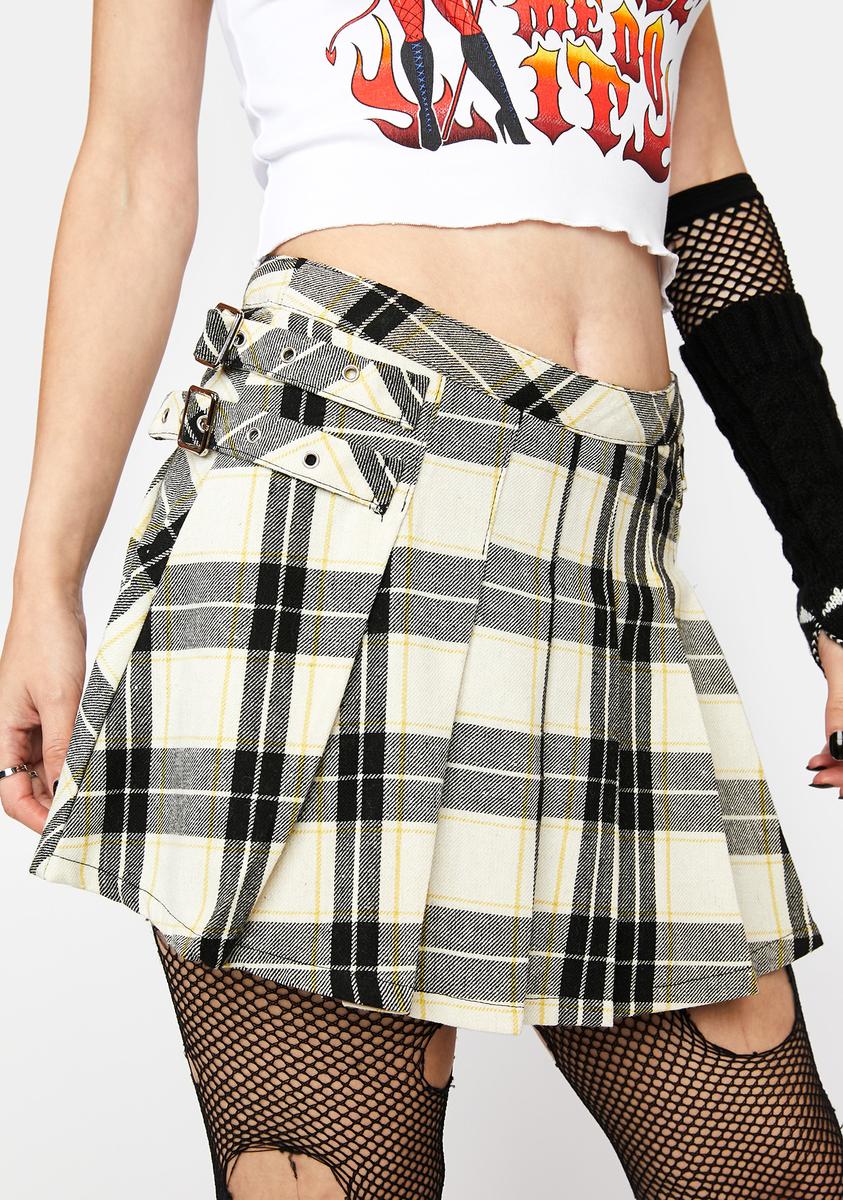 Crime Time Plaid Mini Skirt