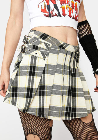 Crime Time Plaid Mini Skirt