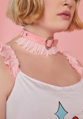 Down To Play Ruffle Choker