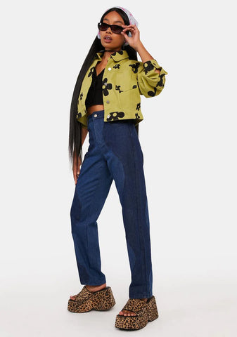 Let's Get Wavy High-Waisted Jeans