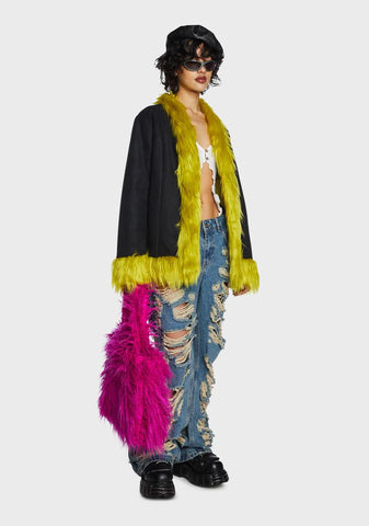 Warhol Faux Fur Coat