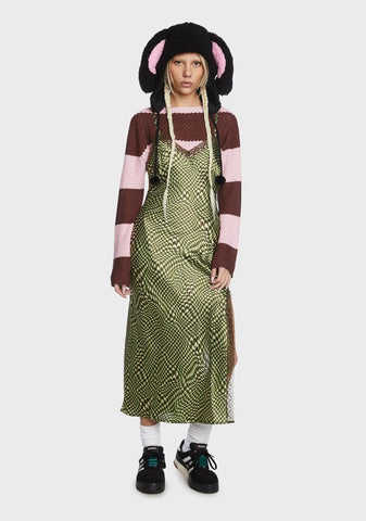 Satin Slip Midi Dress