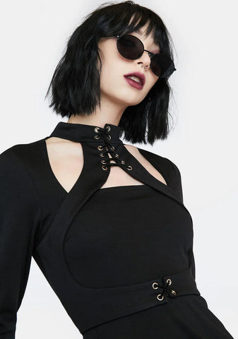 Drawstring Sun Swing Dress