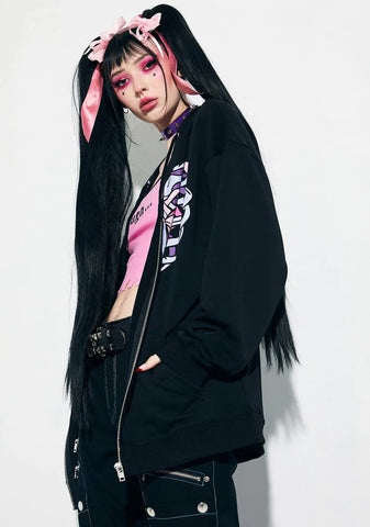 Beast With A Bow Embroidered Ribcage Hoodie