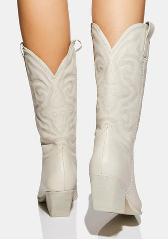 White West Cowboy Boots