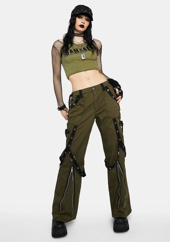 Army Multi Eyelet Dark Street Pants