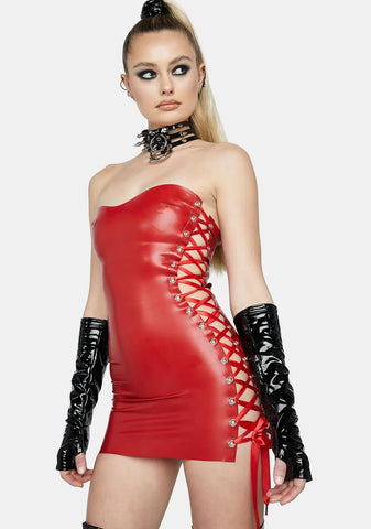 Red Annabelle Latex Dress
