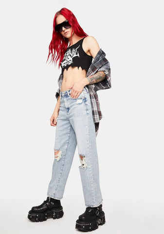 Whatever Pleaser High Rise Wide Ankle Jeans
