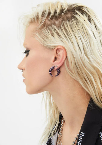 Argyle Swirl Stud Earrings