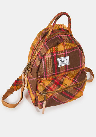 Chestnut Plaid Nova Mini Backpack