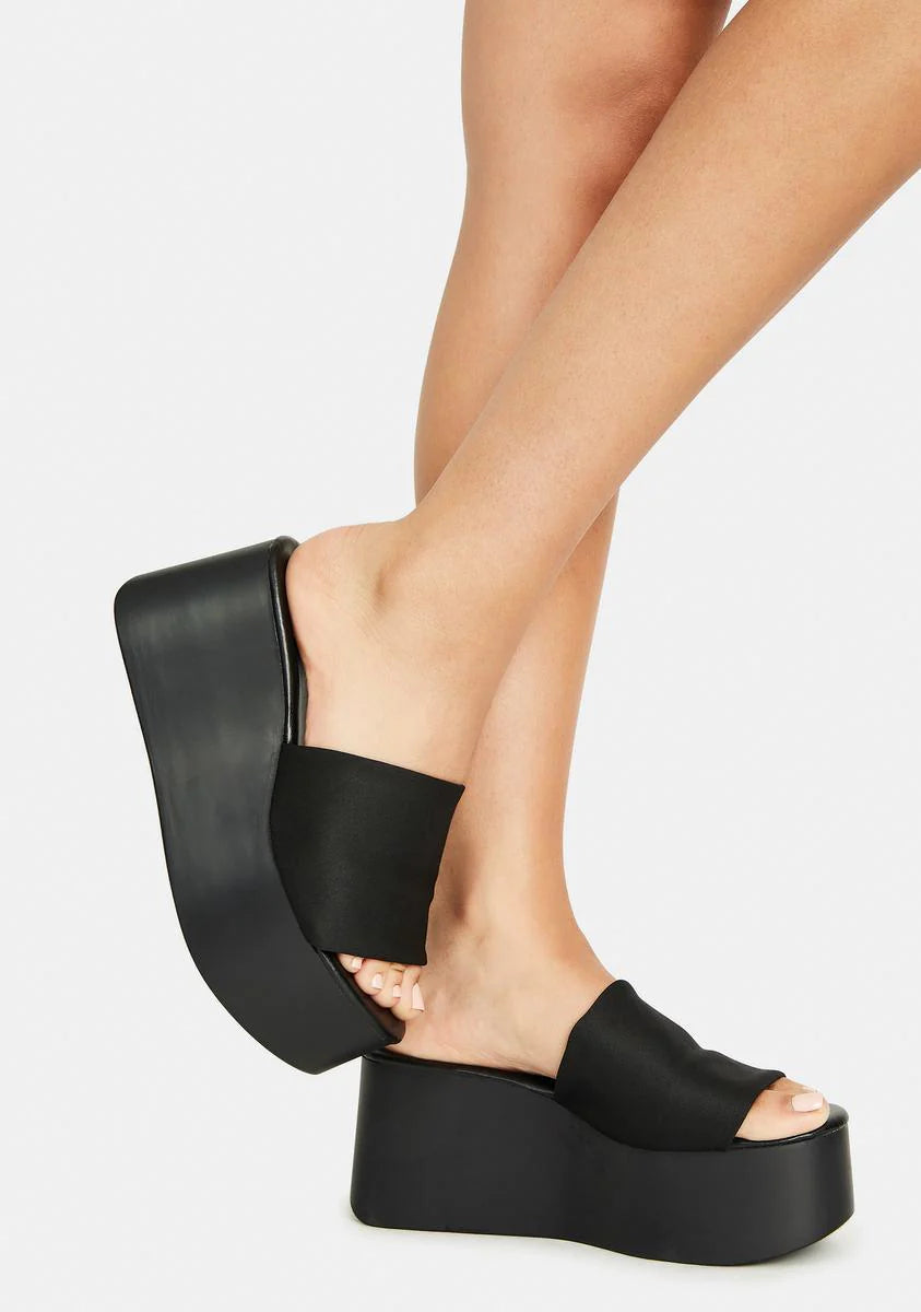 Noir U Make It Better Platform Sandals