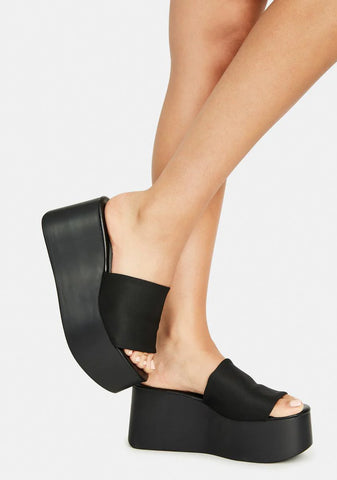 Noir U Make It Better Platform Sandals
