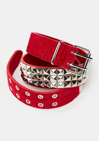 Beware Deception Studded Belt