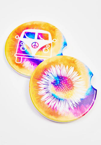 Tie Dye Car Coaster