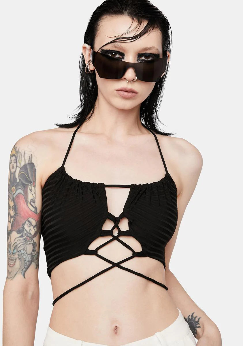 Noir Cool Kid Halter Top