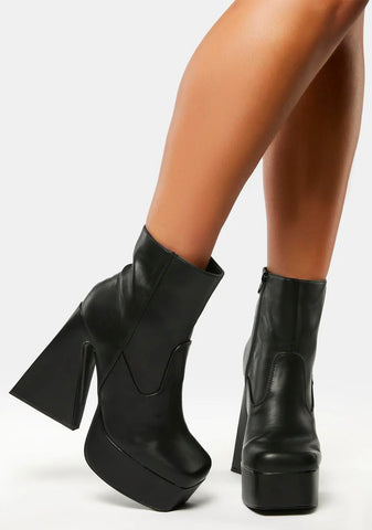 Wide Fit Tealla Platform Ankle Boots