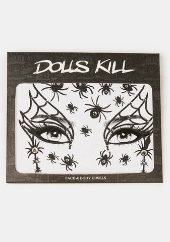 Creep N' Crawl Spider Face Stickers