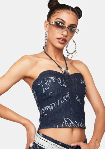 Lucia Butterfly Corset Top