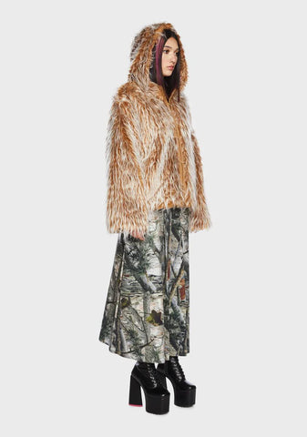Tundra Hooded Faux Fur Jacket