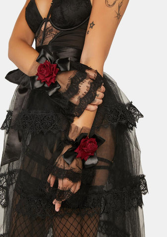Whatever It Takes Sheer Rose Gloves