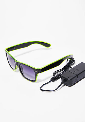 Lime Always Lit Light-Up Sunglasses