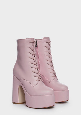 Pink Adelyn Platform Boots