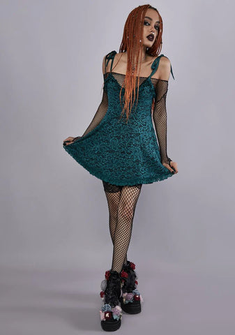 Emerald Faithfully Doomed Lace Dress
