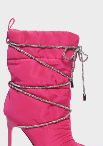 The Glam Squad Puffer Heeled Boots