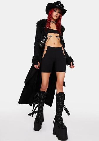 Cheeky Cut-Out Shorts