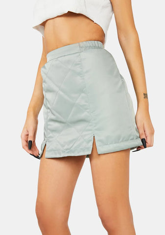 Street Smarts Quilted Mini Skirt