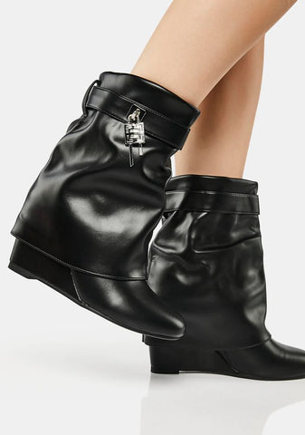 Own The Night Wedge Booties